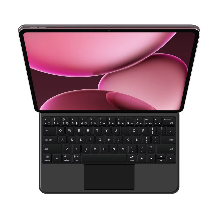 Magic Keyboard für OnePlus Pad Pro 13,2 Zoll Magnetische Hülle mit Schwebender Ständer Funktion in Schwarz - Bild 3