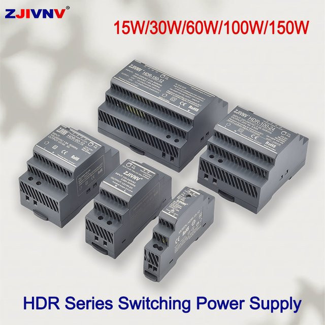 HDR DIN-Schienen-Schaltnetzteil AC 100-240V zu DC 12V 24V Hochwertiges HDR-Serie 15W bis 150W - Bild 1