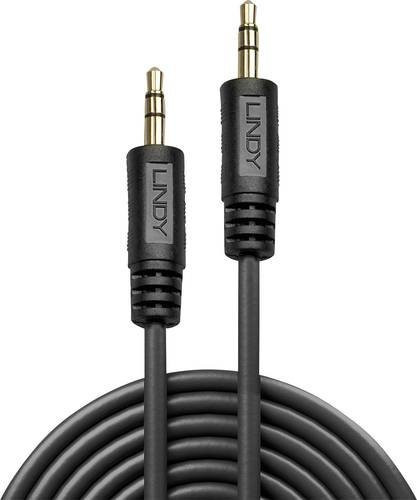 Lindy 35643 Audio Anschlusskabel mit 3,5 mm Klinkensteckern in Schwarz, 3,00 m Länge - Bild 1