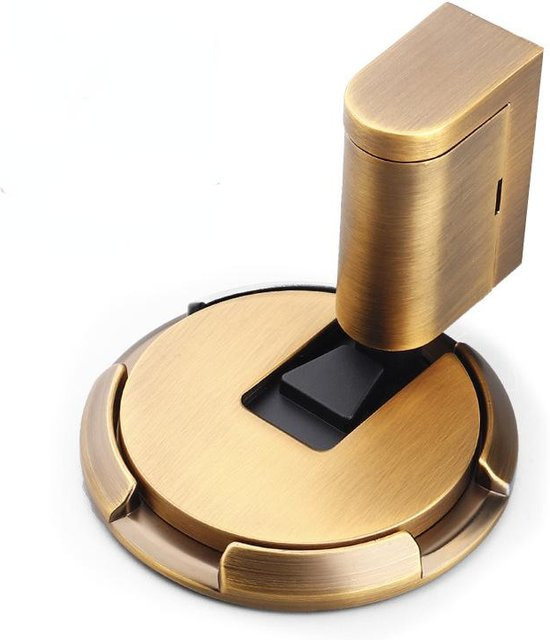 SEEQS Türstopper verstellbarer Türhalter aus Messing in Kupfer und Gold mit lochfreiem Aufkleber - Bild 1