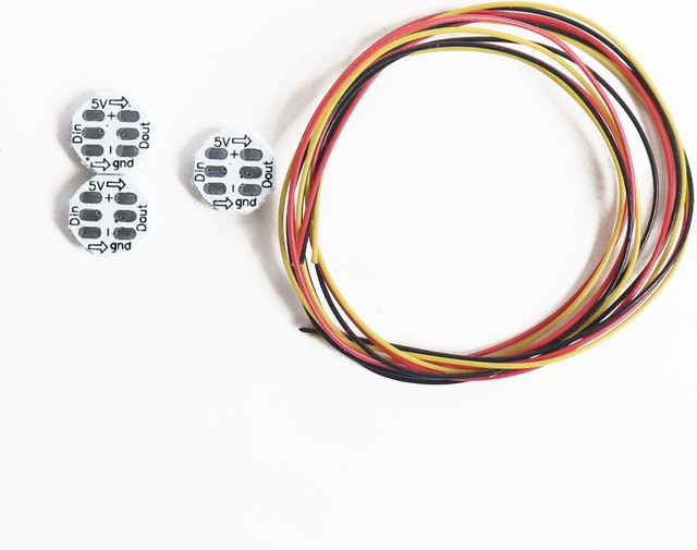 Funssor NeoPixel RGBW Mini-Tasten-PCB-LED-Licht mit 30AWG PTFE-Kabeln für Voron 2.4 Trident SB StealthBurner Extruder, Multicolor - Bild 1