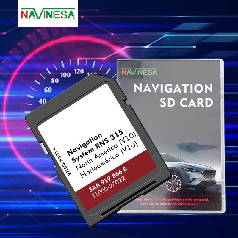 NAVINESA SD-GPS-Kartennavigation für VW RNS315 Nordamerika, 8 GB Speichergröße, Schwarz - Bild 4