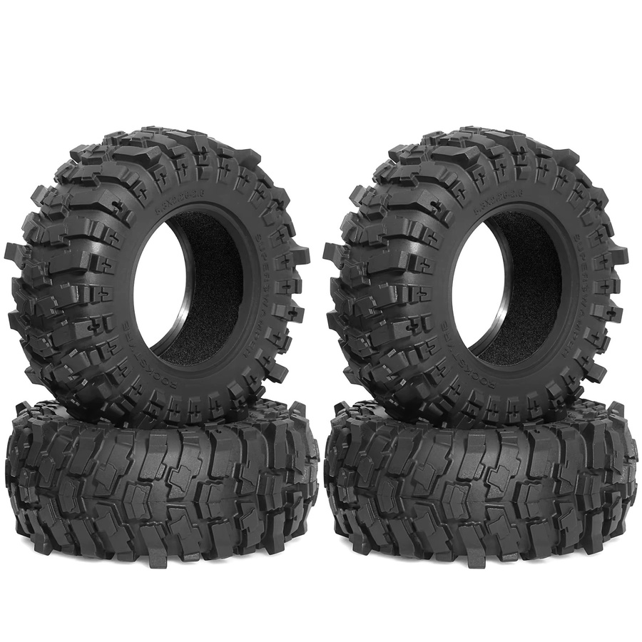 RS RC Crawler Reifen, 2,6'', 5,3'' OD, Gummi, Schwarz - Bild 2