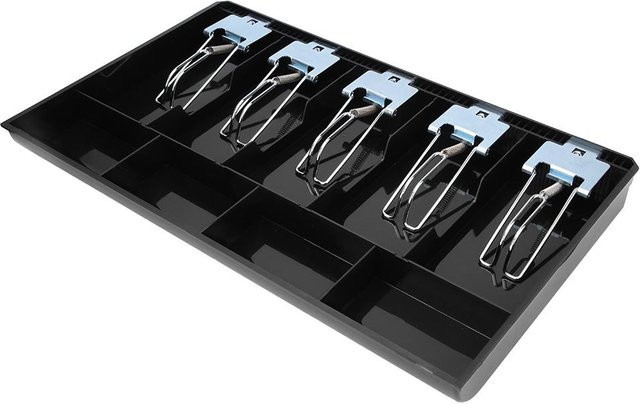 Kassenschublade Neoglint mit Registereinsatz und Metallclip aus ABS-Material in Schwarz - Bild 1