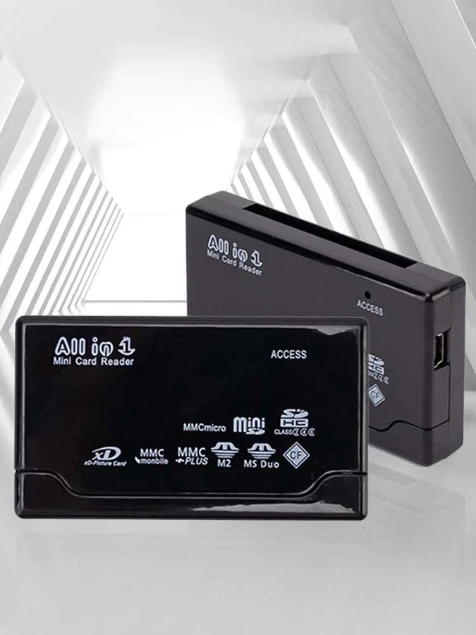 Kebidumei All-in-One-Speicherkartenleser USB 2.0 mit 480Mbps für SD, SDHC, M2, MMC, XD und CF in Schwarz - Bild 4