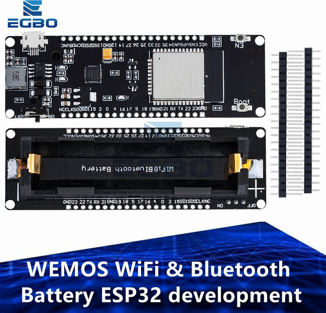 WEMOS ESP32 Entwicklungsboard mit WiFi und Bluetooth in Schwarz - Bild 1