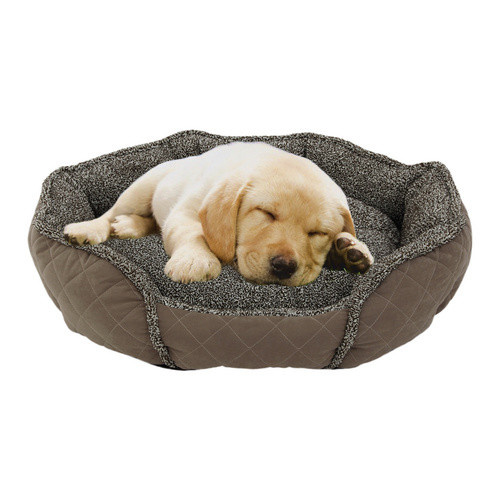 Heim Tierbett aus Fellimitat in Braun, Rechteckig, B/T/H: 45 x 37 x 14 cm - Bild 2
