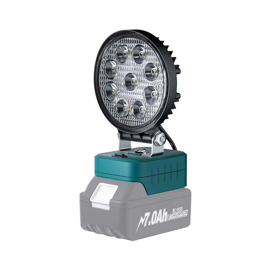 Turpow LED Arbeitsleuchte 27W Schwarz für Makita 18V Akkus BL1815N BL1820 BL1830 BL1840 BL1850 BL1860 - Bild 7