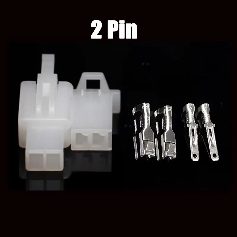 10 Sets Automobil Elektrische Stecker Kit mit 2/3/4/6/9 Pin Wasserdichten Männlichen und Weiblichen Terminals für Auto und Motorrad Verkabelung, 2,8mm, Weiß - Bild 3