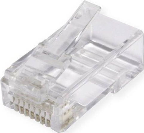 Roline Modular Plug Cat.6A RJ-45 Drahtverbinder ungeschirmt, Transparent mit Goldkontakten - Bild 1