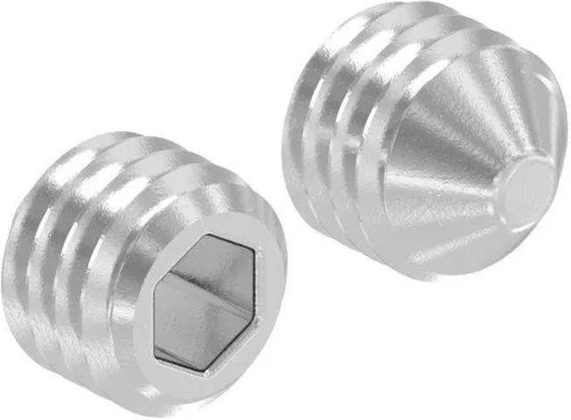FeNau Gewindestift M5x5 aus Edelstahl V2A mit Spitze und Innensechskant DIN 914, Silber - Bild 1