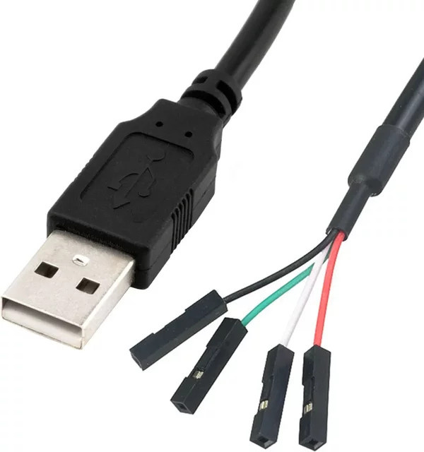 BSN USB 2.0 Dupont Extender Kabel mit 4-Pin Motherboard Buchse auf USB-A Stecker und USB-C, Schwarz, Länge: 0,3 m - Bild 1