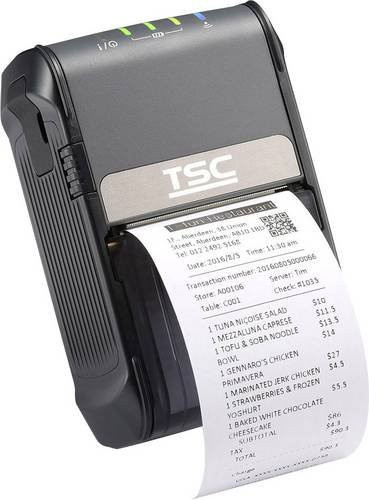 TSC ALPHA-2R Thermodirekt Bon-Drucker Schwarz mit USB, Bluetooth und Akku-Betrieb (203 x 203 dpi) - Bild 1