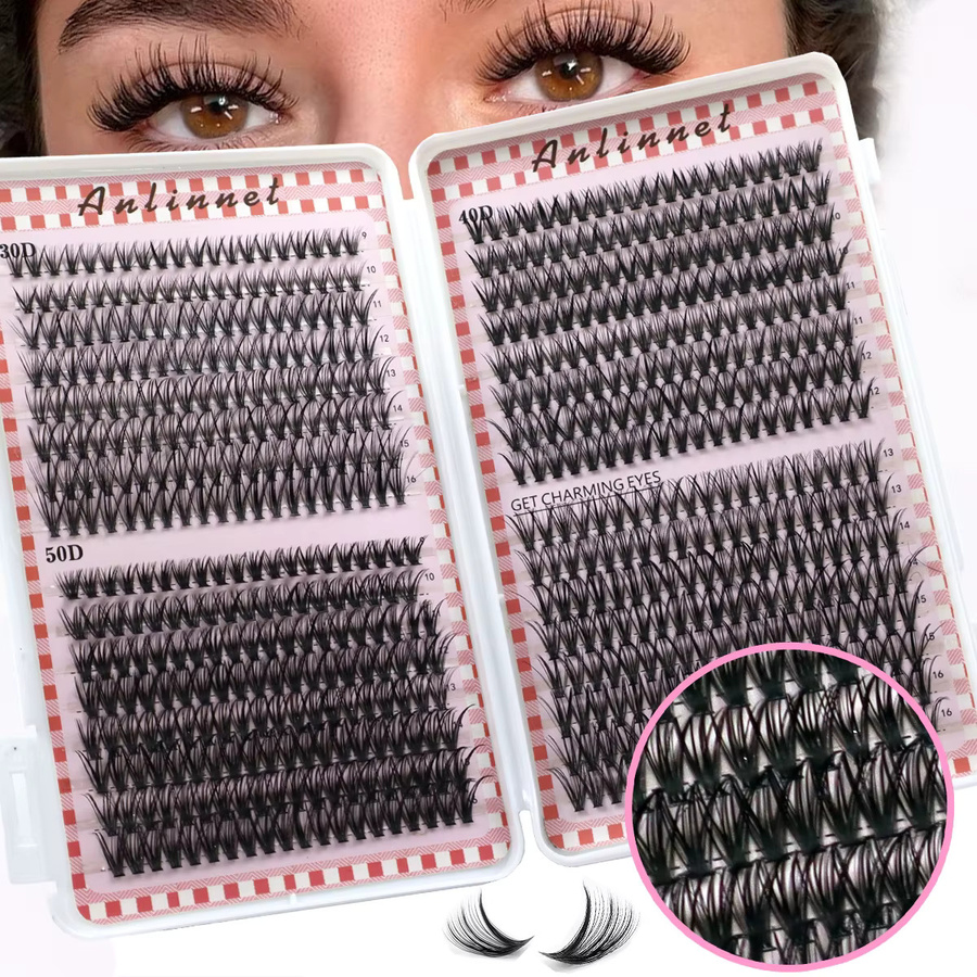zhonghuirong Wimpernverlängerungsset, 640 Stück, Black, Unisex - Bild 2
