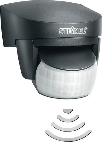 Steinel IS 140-2 Bewegungsmelder mit Dämmerungssensor, Aufputz-Infrarotsensor für Außen und Innen, Schwarz, IP54 - Bild 1
