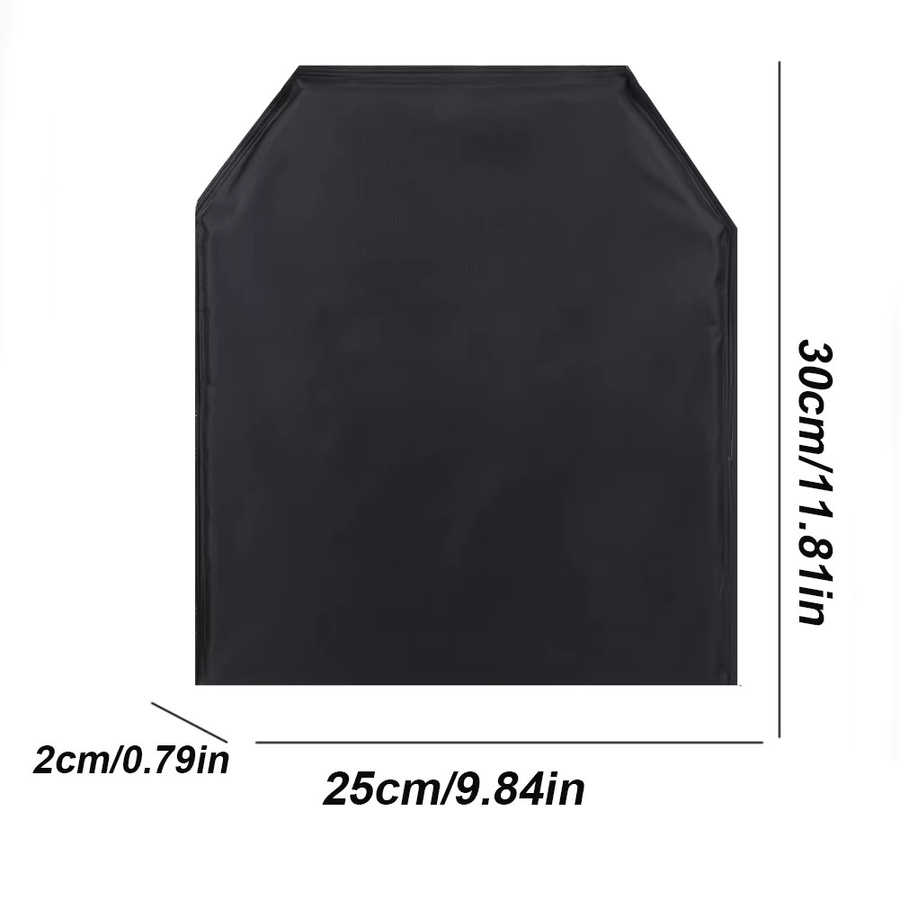 APWIKOGER Ballistische Platte Stufe IIIA in Schwarz als stichfeste Verbundplatte für Airsoft-Westen und Sicherheitswesten, Breite: 30,0 cm, Tiefe: 25,0 cm - Bild 3