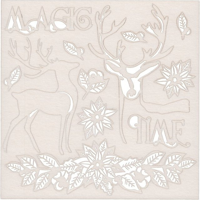 Stamperia Deko-Elemente Magic Time in Beige aus Papier für Weihnachten - Bild 1