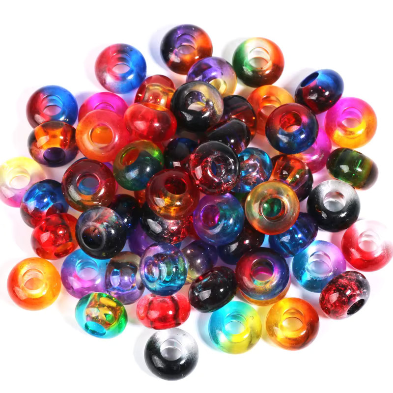 Laudsong Spacer-Perlen Acryl, rund, bunt, 14 mm, Unisex - Bild 3