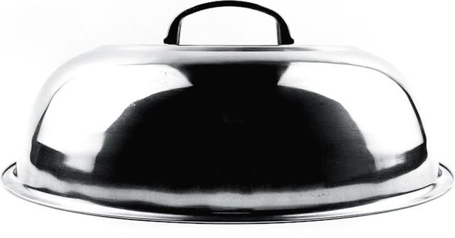 Multifunktionaler Topfdeckel von OutsideWorld aus Edelstahl in Schwarz, Durchmesser: 40 cm - Bild 1