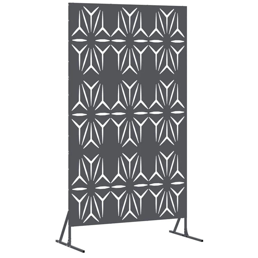 vidaXL Sichtschutz Paravent aus Stahl in Anthrazit, B/T/H: 100 x 50 x 180 cm - Bild 2