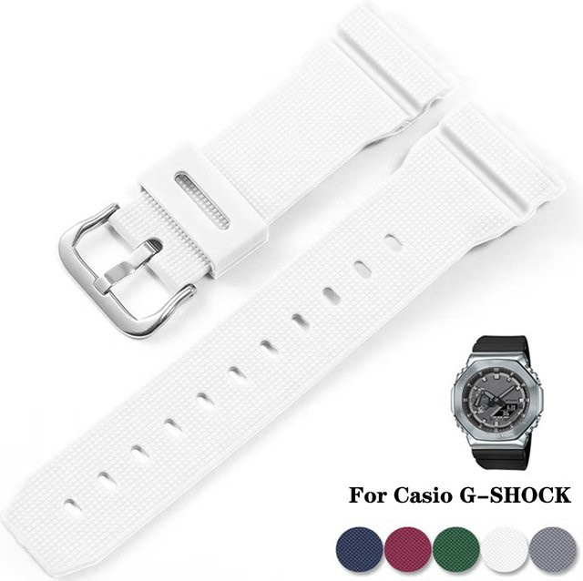 Casio Uhrenarmband Silikon, Weiß, 16 mm, Unisex - Bild 1