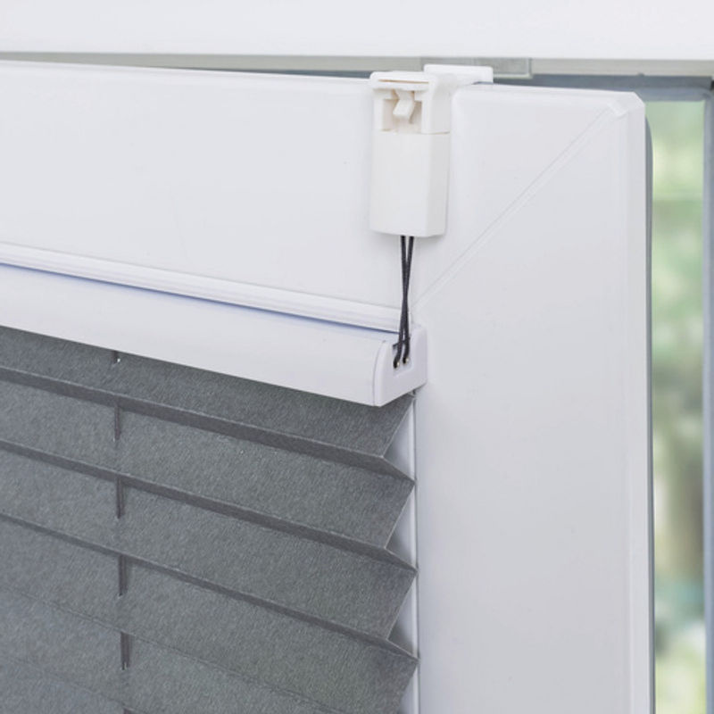 LIEDECO Klemmfix Plissee Easy aus Polyester, grau, semi-transparent, B: 60,0 cm, H: 210,0 cm - Bild 2