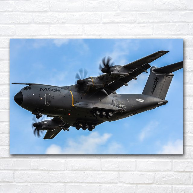 HOVIMAISI Wandkunst Airbus A400M Militärtransportflugzeug Leinwandgemälde als moderne Raumdekoration - Bild 1