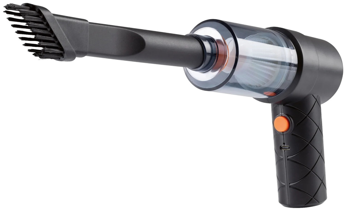CLEANMAXX Akku-Handstaubsauger Set 6-teilig in Schwarz-Orange mit Gebläsefunktion für Auto und Haushalt - Bild 3