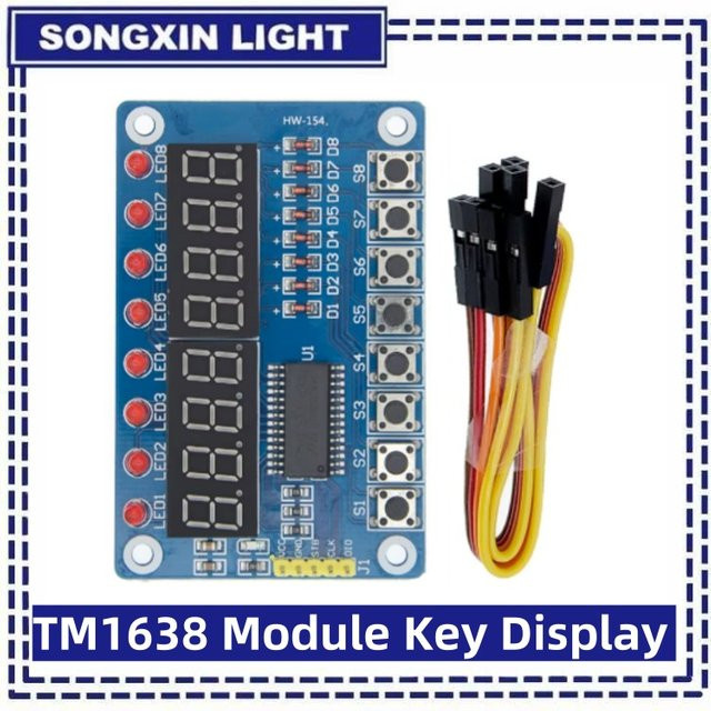 SAMIROB TM1638 Modul LED-Anzeige für AVR und Arduino in Blau - Bild 1