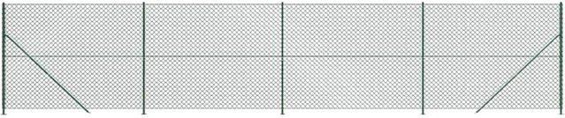 vidaXL Maschendrahtzaun mit Bodenflansch, Grün, Höhe: 140 cm, Länge: 10 m - Bild 1