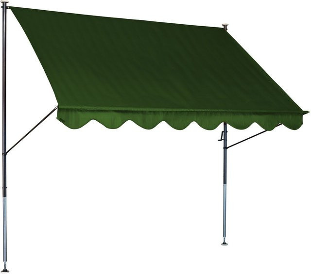 ANGERER Klemmmarkise Standard aus PE-Bändchengewebe in Grün, Breite: 250 cm - Bild 1