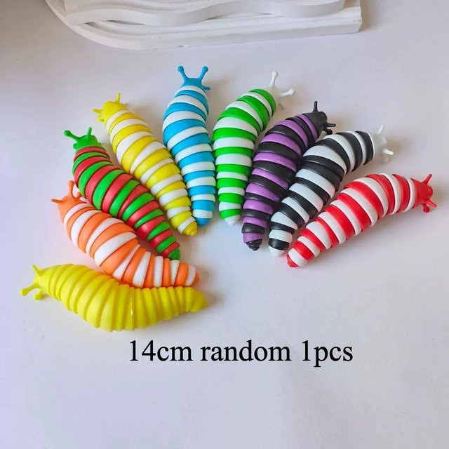 3D-Schnecken-Fidget-Spielzeug, Bunte Schnecke, Gelenkig, Flexibel, Alle Altersstufen - Bild 1