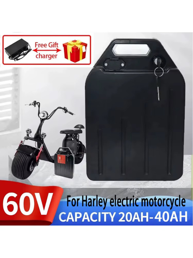 Harley Citycoco Lithium-Ionen-Batterie 60V für Elektroroller in Schwarz - Bild 6