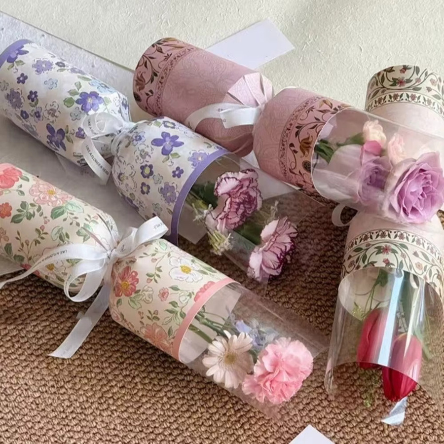 10 Stück wasserdichte Einzelblumen-Verpackungsbeutel aus transparentem Kunststoff für romantische Blumenstrauß-Verpackungen - Bild 2