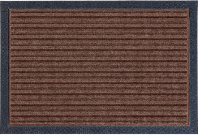 Relaxdays Fußmatte aus Polypropylen in Braun, rutschfest mit Gummirand, B/T/H: 60 x 40 x 1 cm - Bild 1