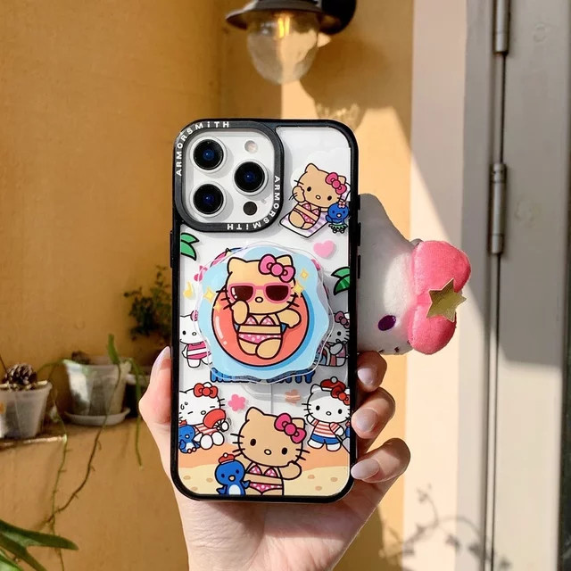 Sanrio Hello Kitty Handyhülle mit magnetischem MagSafe Wireless Charge Support für iPhone 16 15 14 13 12 11 Pro Max in Multicolour - Bild 1