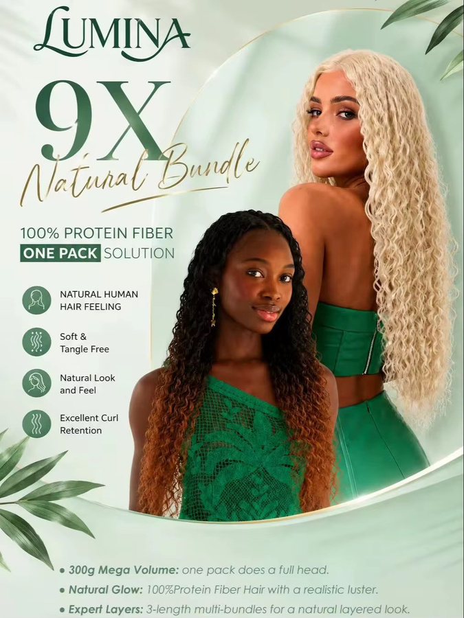 Julianna Haarverlängerung Kinky Curly, 300 g, Bio-Organische Protein-Faser - Bild 5