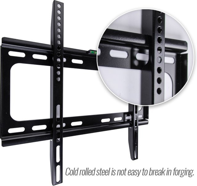 BEISHI Universelle TV-Wandhalterung für LED- und Plasma-Fernseher von 26 bis 55 Zoll, Farbe: Schwarz, VESA bis 400 x 400 mm, Tragfähigkeit bis 88 Pfund - Bild 1