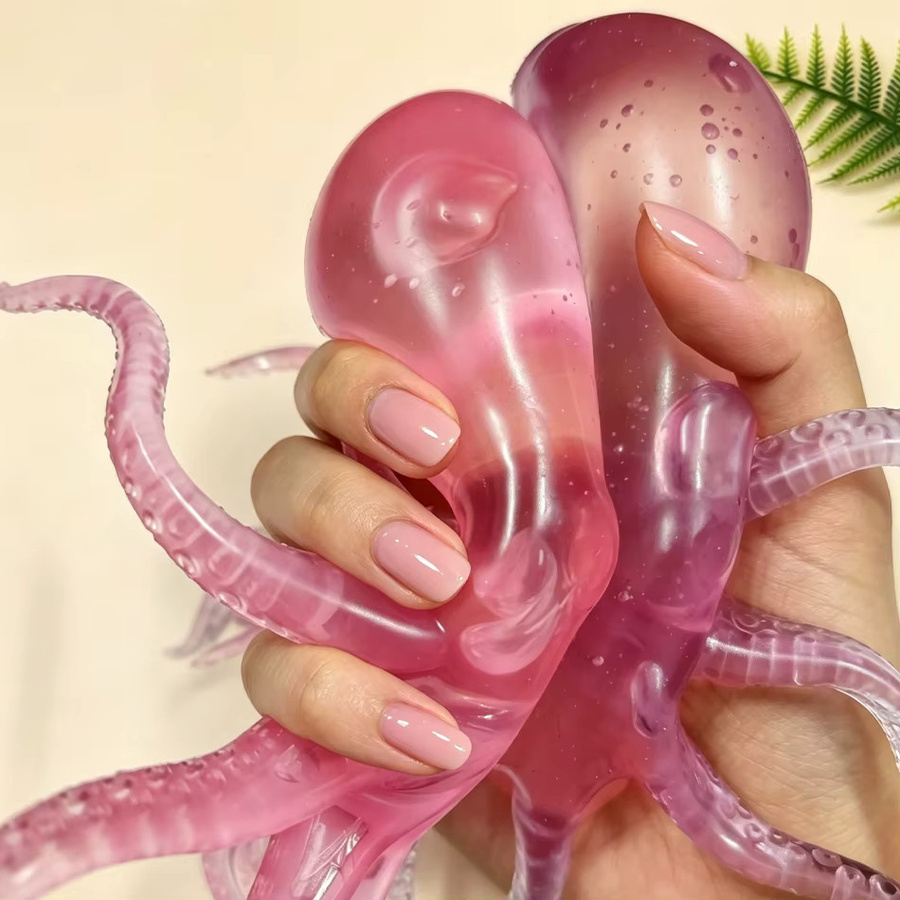NeeDoh Oktopus-Stressbälle, Squish-Spielzeug, pink, 2-teiliges Set - Bild 2