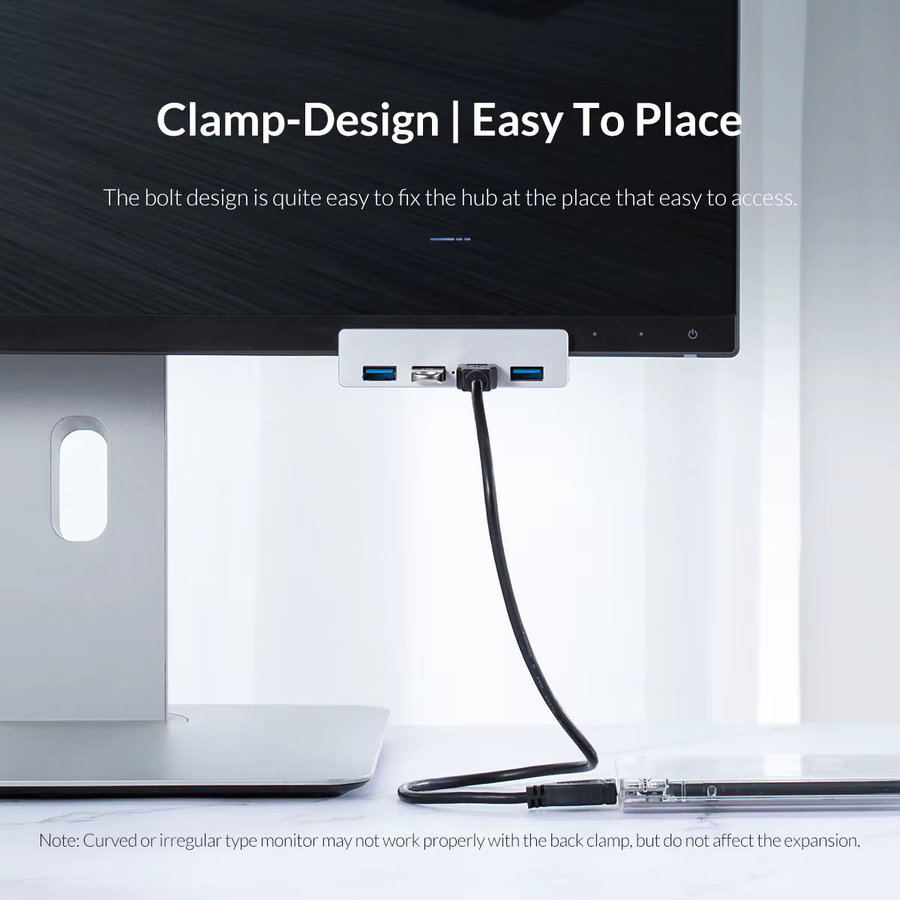 Kebidumei 6-in-1 USB 3.0 Hub Black Clip Dock mit 5 Gbit/s, Aluminiumlegierung, externer Multi-USB-Splitter-Adapter für Laptop und Desktop mit TF-Kartenslot, Schwarz - Bild 4