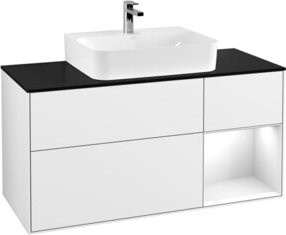 V&B Waschtischunterschrank Finion in Weiß lackiert, Breite: 120 cm, Tiefe: 50,1 cm, Höhe: 50,1 cm - Bild 1