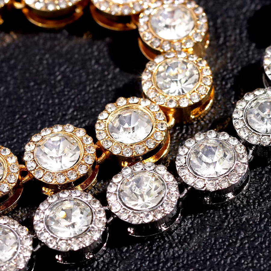 Halskette Damen, Silber, Kristall, Cuban Link Kette - Bild 2
