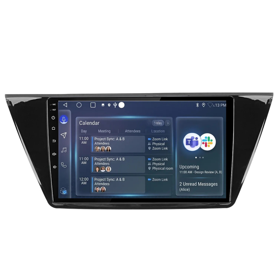 Junsun Autoradio für VW Volkswagen Touran 2016 bis 2018 mit GPS, Bluetooth und Wi-Fi in Schwarz - Bild 2