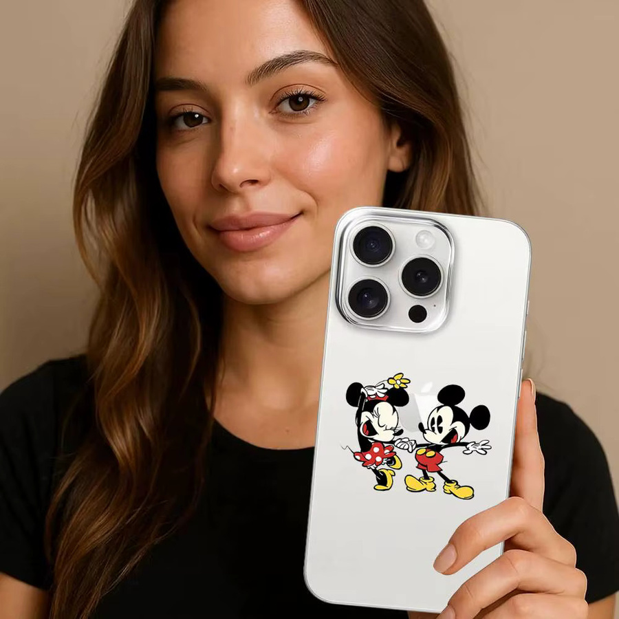 Mesuca Mickey Minnie Handyhülle für iPhone 17 16 15 14 13 12 11 Pro Max Plus Transparent - Bild 3