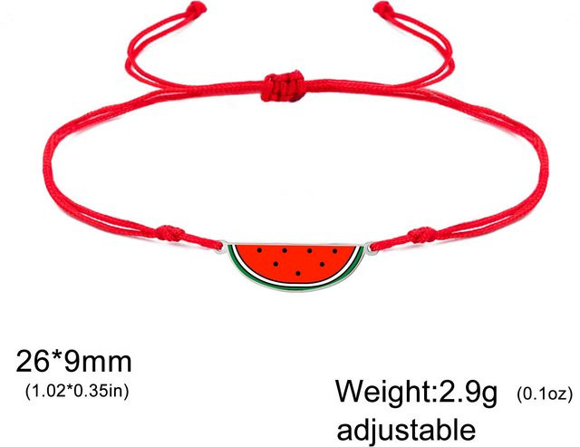 YULIN Armband Wassermelonen-Charms, Edelstahl, Gold, Unisex, 17-22 cm - Bild 1