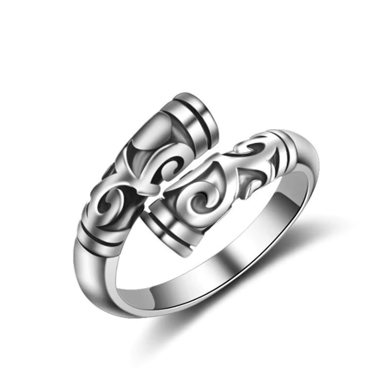 Ring 925 Sterling Silber, Gold, Wukong Wolke Muster, Damen - Bild 5