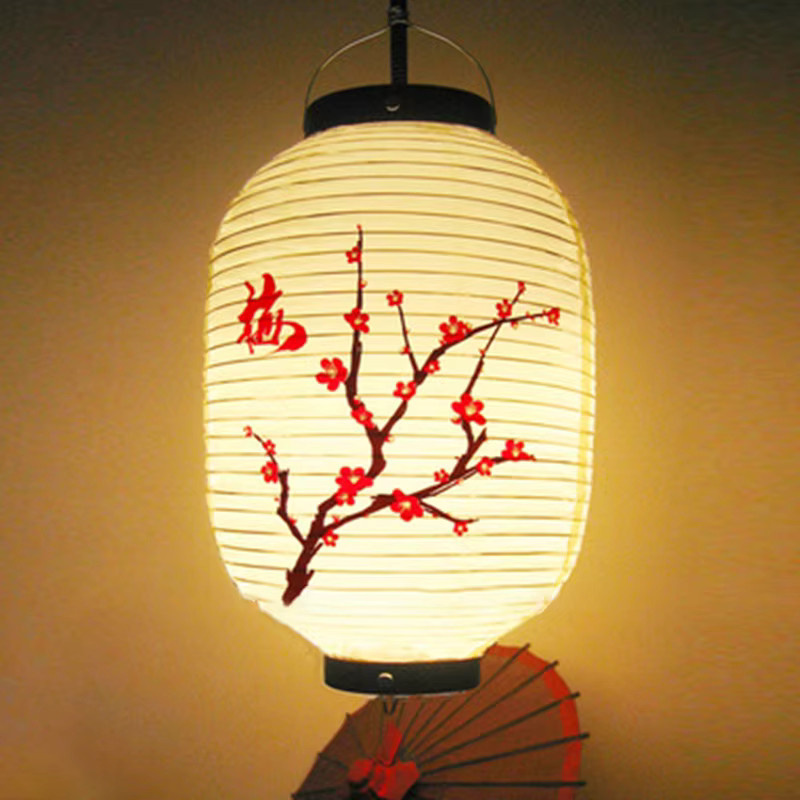 Wasserdichte japanische Papierlaterne in Schwarz und Weiß für Küche, Restaurant und Außenbereich - Bild 3