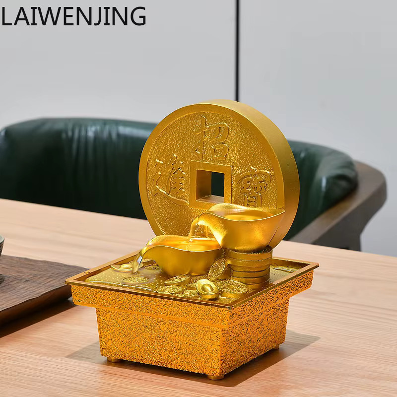 MJY Automatisches Wasserzirkulationsgerät aus Metall in Gold als Desktop-Ornament - Bild 3