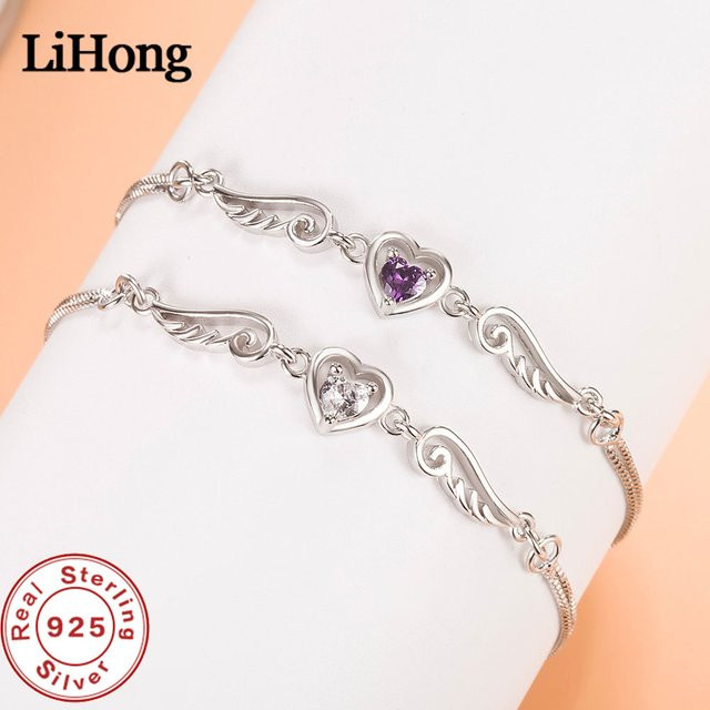 LiHong Armband, 925 Silber, Zirkonia, Amethyst, Damen - Bild 1