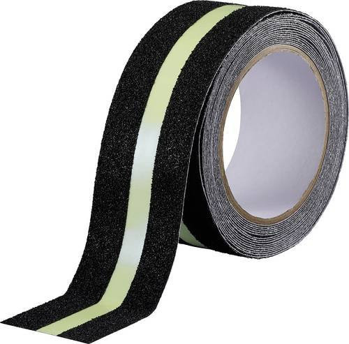 TOOLCRAFT Anti-Rutschband Sugo in Schwarz und Grün, Länge: 10 m, Breite: 5,5 cm - Bild 1